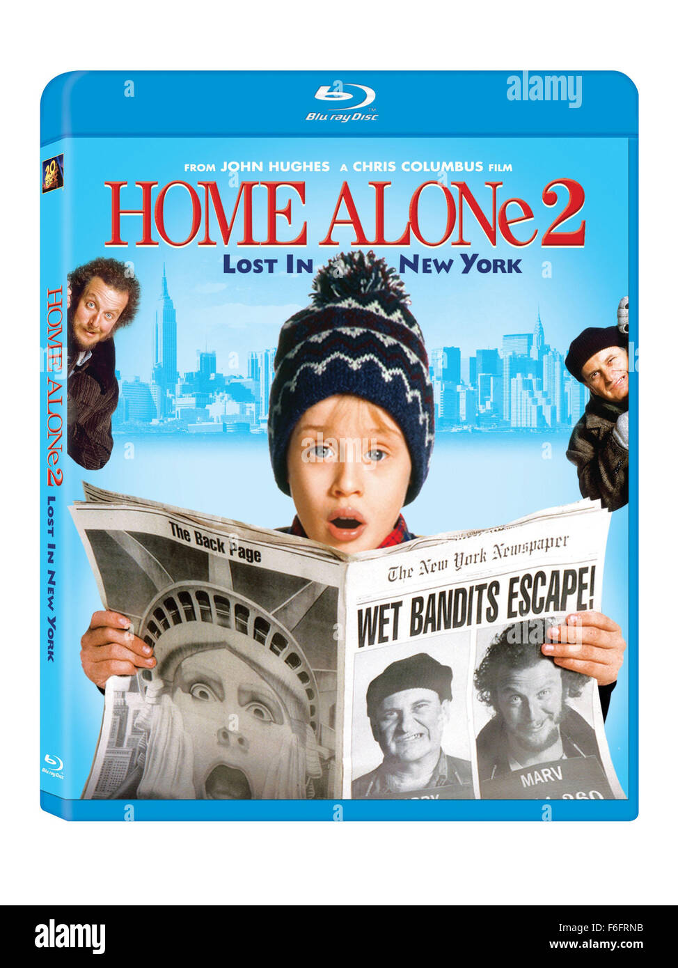 RELEASE DATE: November 20, 1992. MOVIE TITLE: Home Alone 2: Lost in New York. STUDIO: 20th Century Fox. PLOT: Kevin McCallister is back. But this time he's in New York City with enough cash and credit cards to turn the Big Apple into his very own playground. But Kevin won't be alone for long. The notorious Wet Bandits, Harry and Marv, still smarting from their last encounter with Kevin, are bound for New York too, plotting a huge holiday heist! Kevin's ready to welcome them with more battery of booby traps the bumbling bandits will never forget! PICTURED: MACAULAY CULKIN as Kevin McCallister, Stock Photo