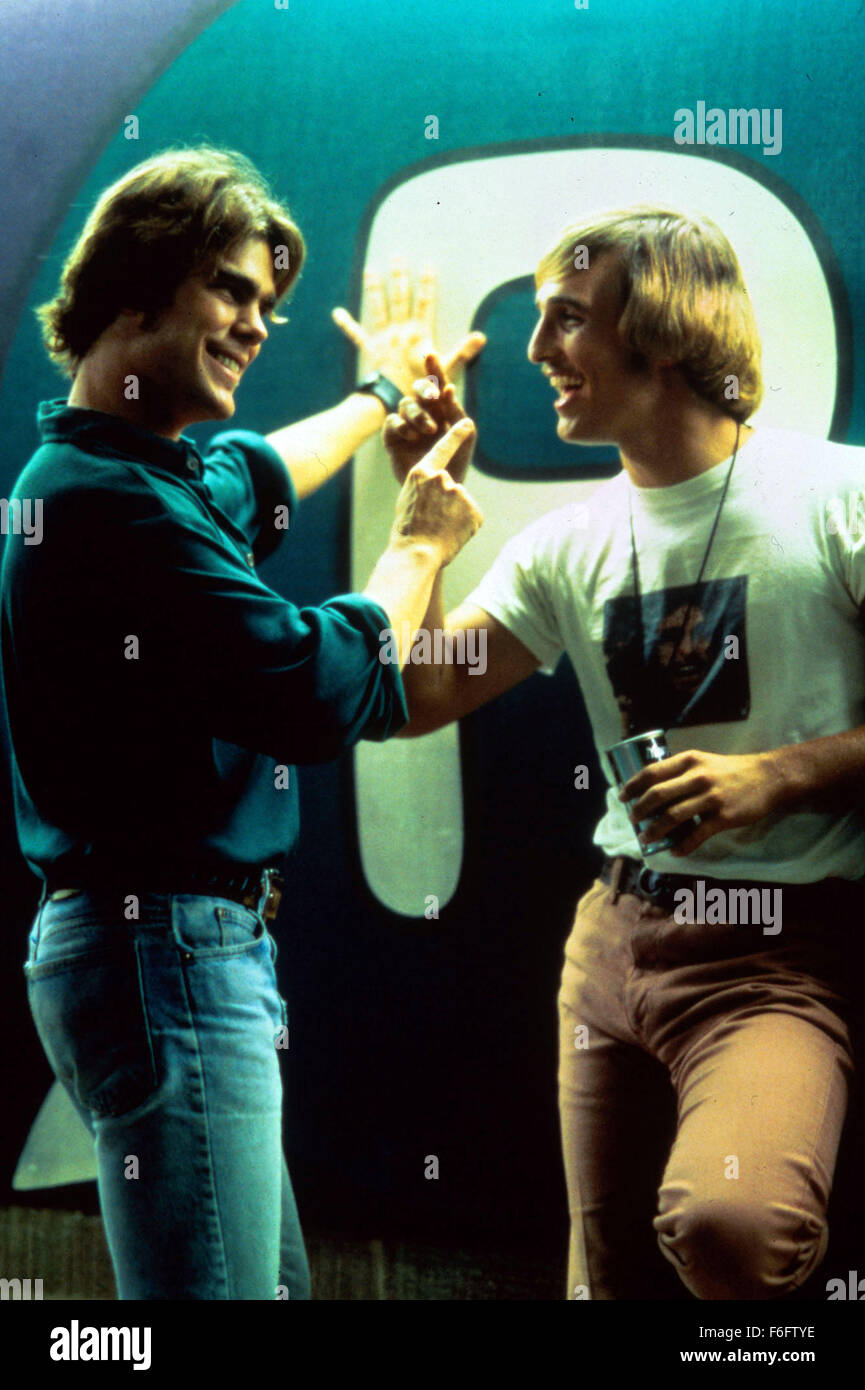 Sep 10, 1993; Austin, TX, USA; SASHA JENSON and MATTHEW MCCONAUGHEY star as Don Dawson and David Wooderson in the comedy drama 'Dazed and Confused' directed by Richard Linklater. Stock Photo