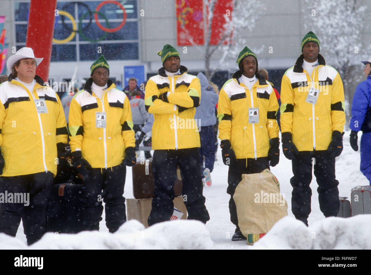 Oct 01, 1993;  Calagry, CANADA; Actor JOHN CANDY stars as Irving 'Irv' Blizter with LEON as Derice Bannock, DOUG E DOUG as Sanka Coffie, Rawle D.LEWIS as Junior Bevil and MALIK YOBA as yul Brenner in 'Cool Runnings.' Stock Photo