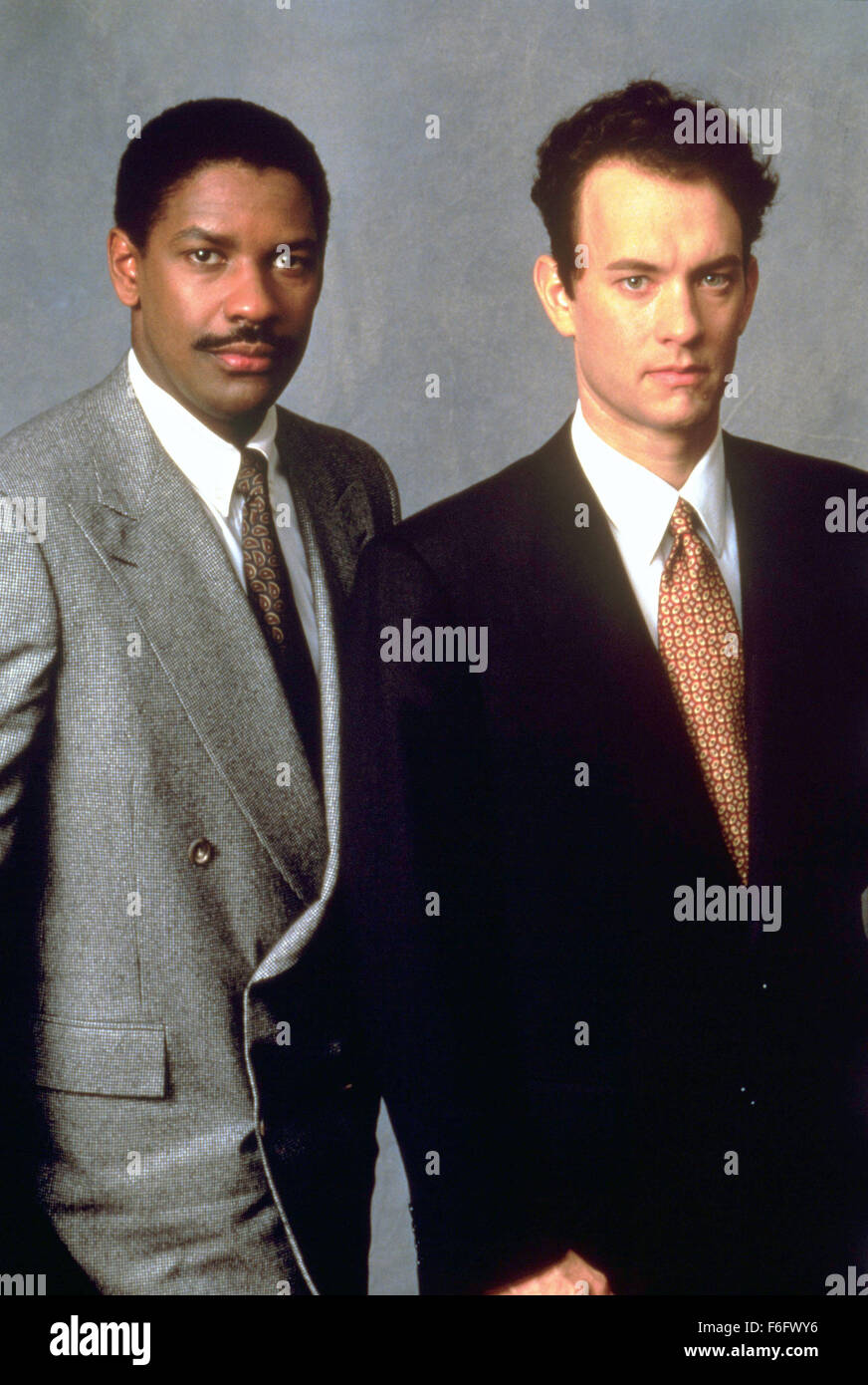 Dec 23, 1993; Hollywood, CA, USA; DENZEL WASHINGTON (left) as Joe Miller and TOM HANKS as Andrew Beckett in the drama ''Philadelphia'' directed by Jonathan Demme. Stock Photo