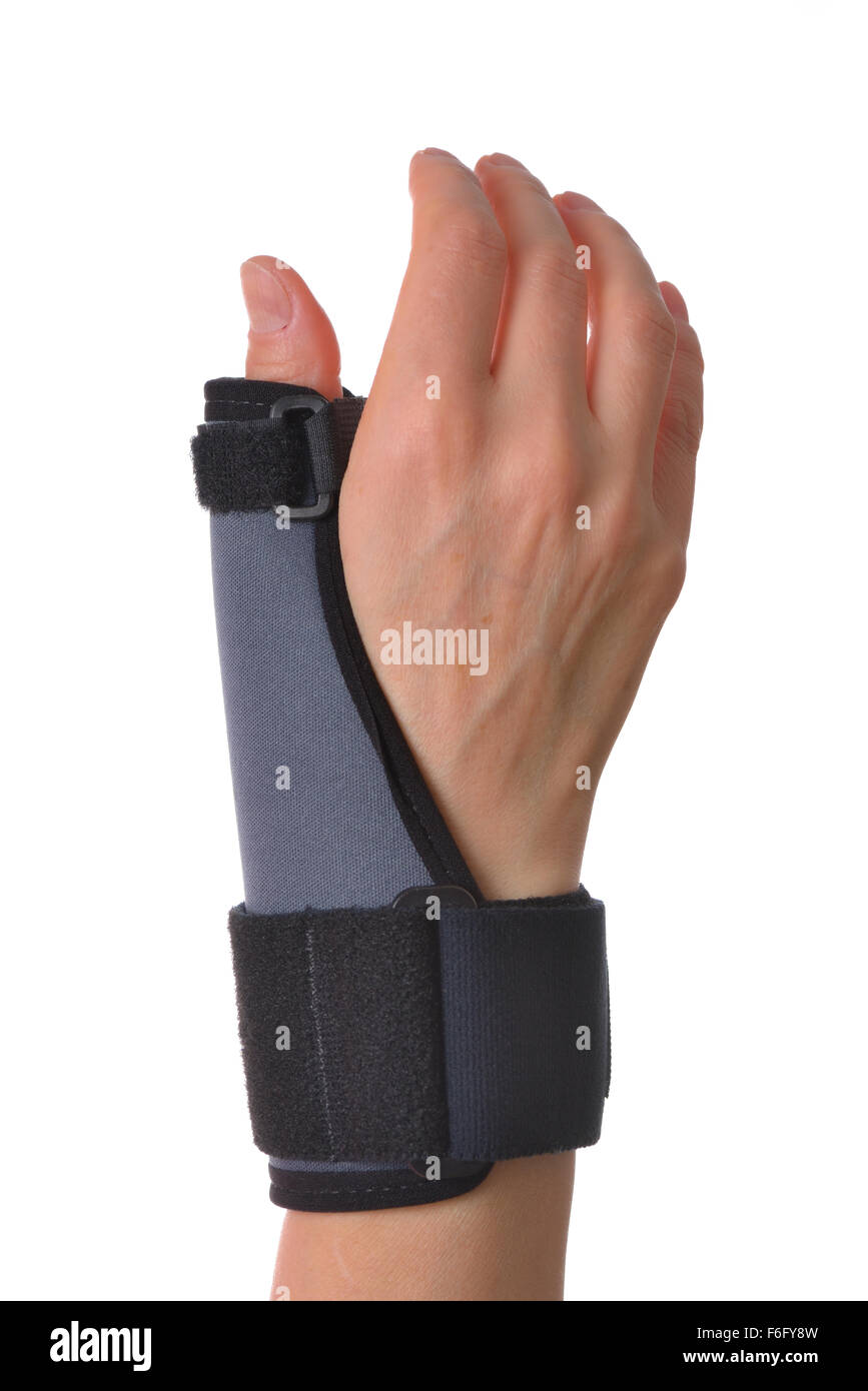 Wrist and Thumb Brace  stabilizer isolated Stock Photo