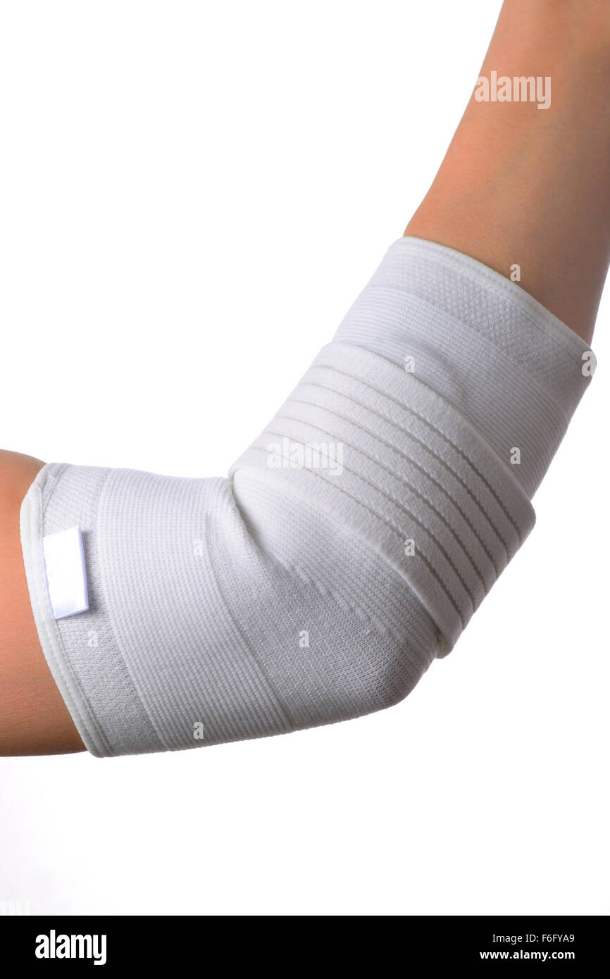 Elbow support with pressure pads Stock Photo