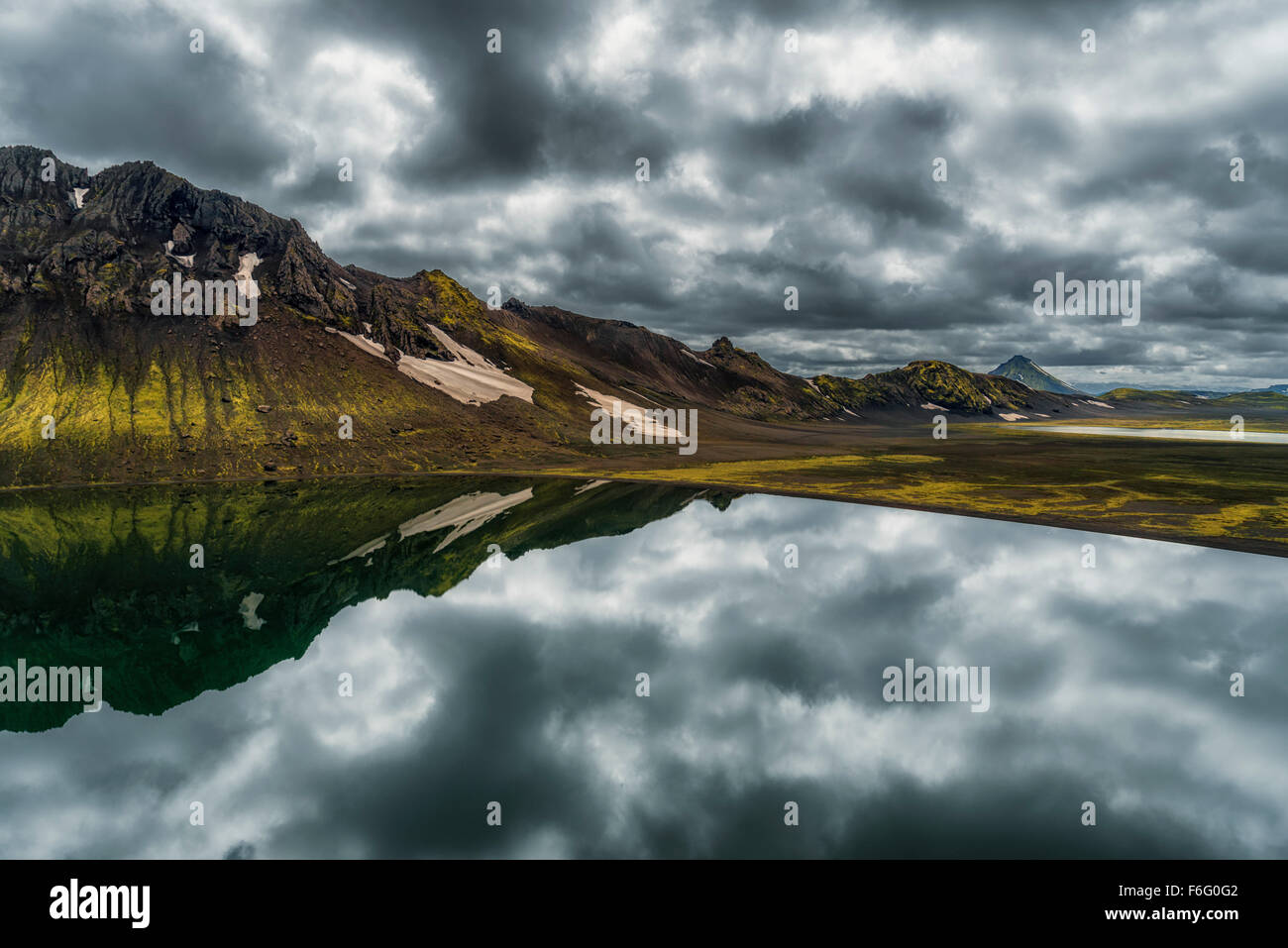 Lake Alftavatn, Central Highlands, Iceland Stock Photo