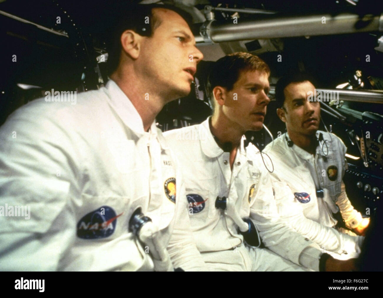 Jul 06, 1995; Hollywood, CA, USA; BILL PAXTON as Fred Haise, KEVIN BACON as Jack Swigert, and TOM HANKS as Jim Lovell in the drama ''Apollo 13'' directed by Ron Howard. Stock Photo