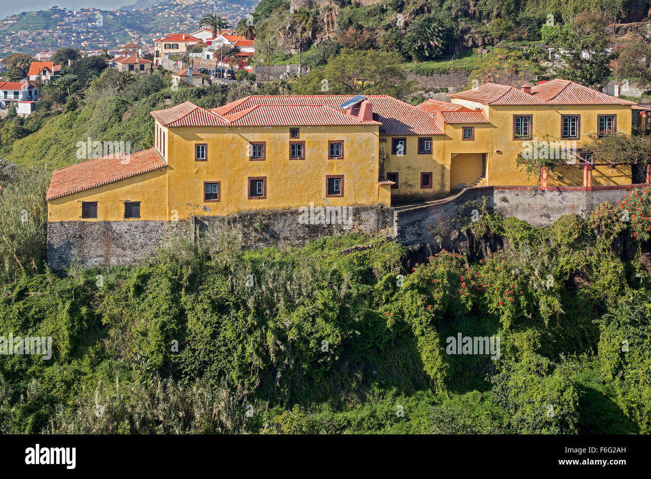 Hillside Houses Funchal madeira Portugal Stock Photo Alamy