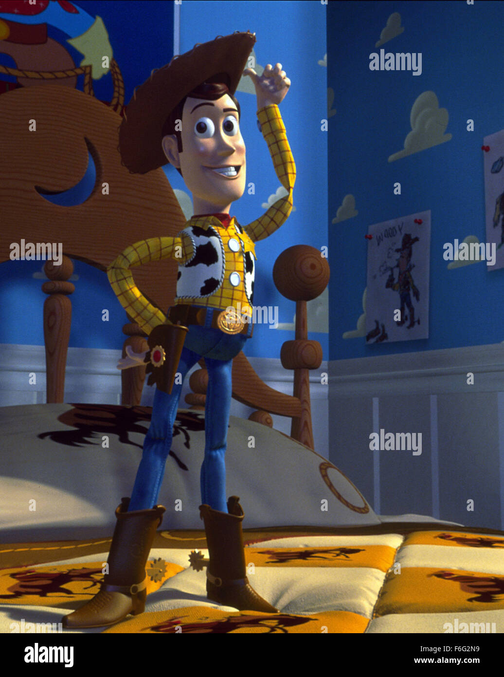 Nov 22, 1995; Los Angeles, CA, USA; TOM HANKS as the voice of Woody in the animated family comedy 'Toy Story' directed by John Lasseter Stock Photo