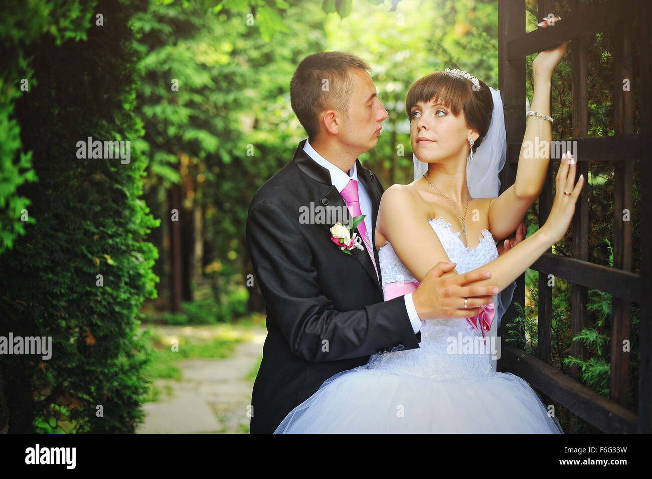 wedding couple in love at their happy day Stock Photo - Alamy