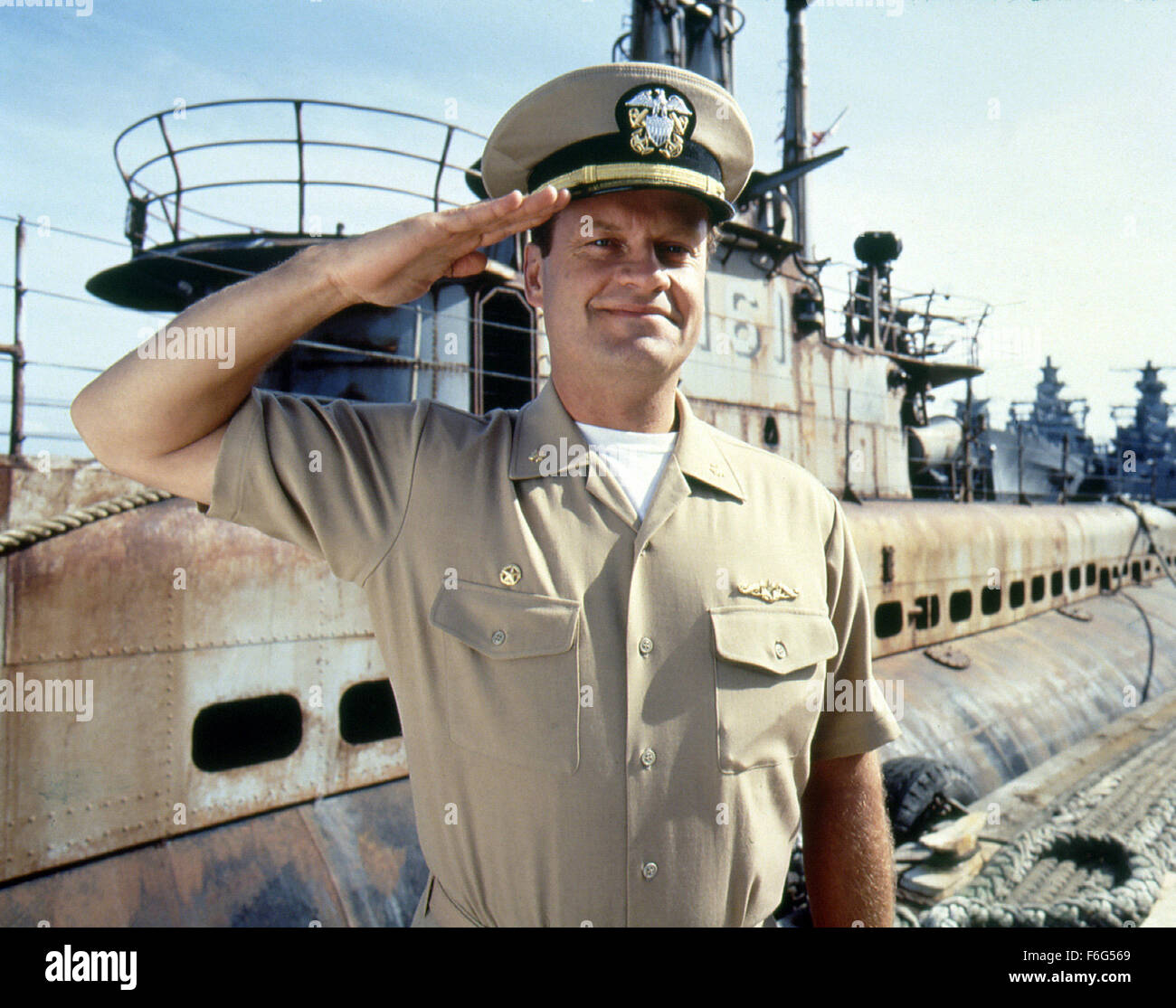 Mar 01, 1996; Hollywood, CA, USA; KELSEY GRAMMER (center) as Lt. Cmdr. Tom Dodge in the comedy ''Down Periscope'' directed by David S. Ward. Stock Photo