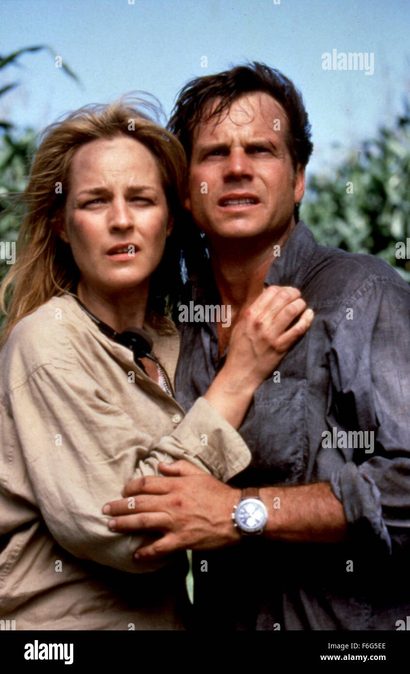May 10, 1996; Hollywood, CA, USA; HELEN HUNT as Jo Thornton-Harding and BILL PAXTON as William Harding in the action, thriller, drama ''Twister'' directed by Jan de Bont. Stock Photo