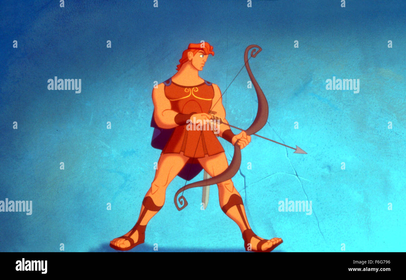 RELEASE DATE: June 14, 1997. MOVIE TITLE: Hercules. STUDIO:  Walt Disney Feature Animation. PLOT: A god, mortalized by Hades and his minions as an infant, tries to find what it takes to be a true hero in order to regain immortality and his rightful place among the gods. PICTURED: TATE DONOVAN as voice of Hercules. Stock Photo