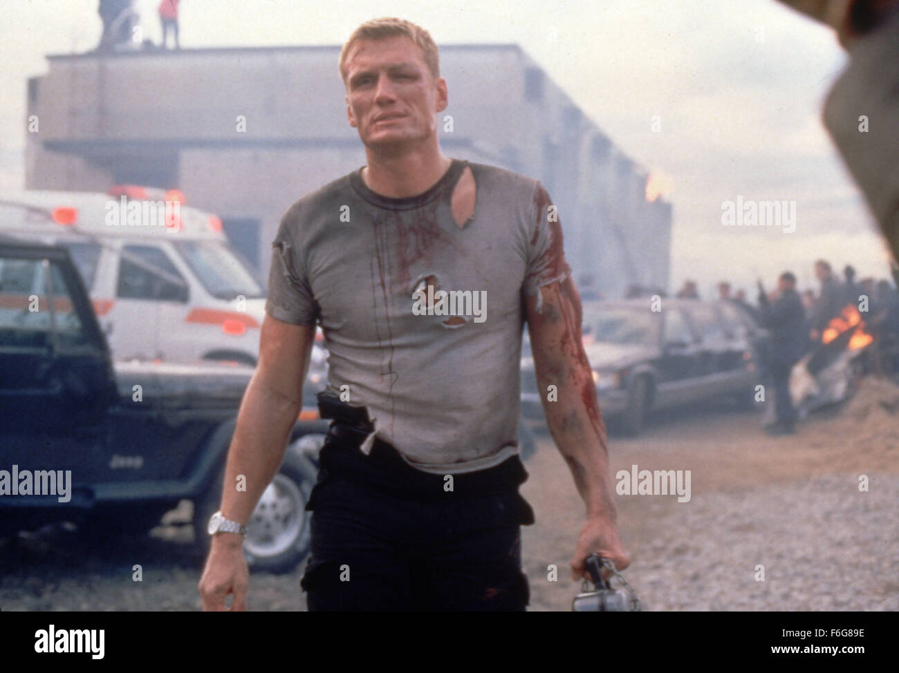 Sep 22, 1997; Los Angeles, CA, USA; Actor DOLPH LUNDGREN stars as Maj. Frank Cross in the Nu Image action movie, 'The Peacekeepe.' Directed by Frederic Forestier. Stock Photo