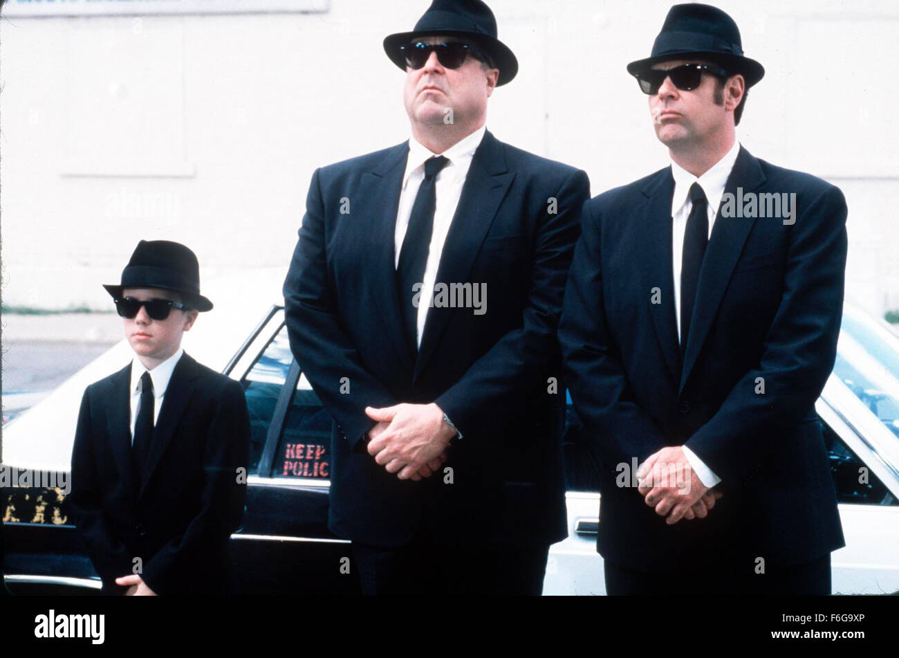 Feb 06, 1998; Los Angeles, CA, USA; Actor DAN AYKROYD returns as Elwwod Blues, JOHN GOODMAN as Mighty Mack McTeer and J. EVAN BONIFANT as Buster Blues in the Universal Pictures musical comedy, 'Blues Brothers 2000.' Stock Photo