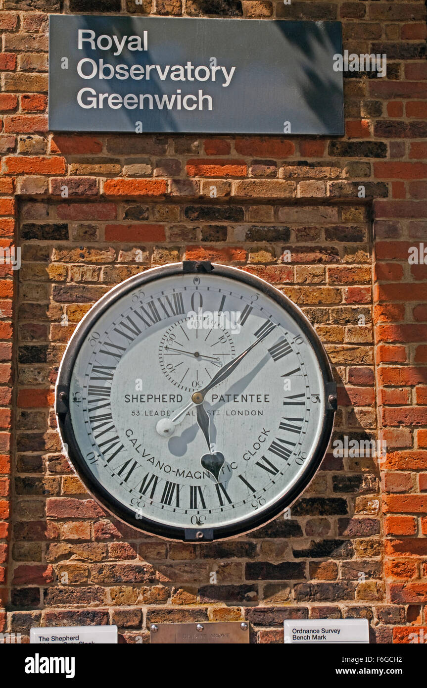 Royal Greenwich Observatory Greenwich Mean Time 24 Hour Clock London Stock Photo