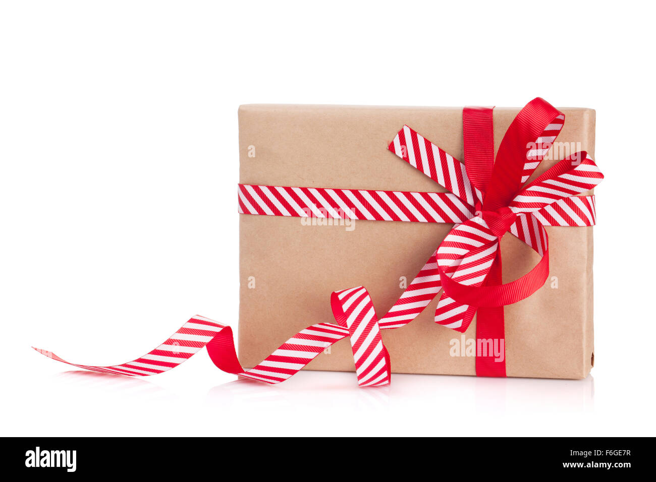 Christmas gift box. Isolated on white background Stock Photo - Alamy