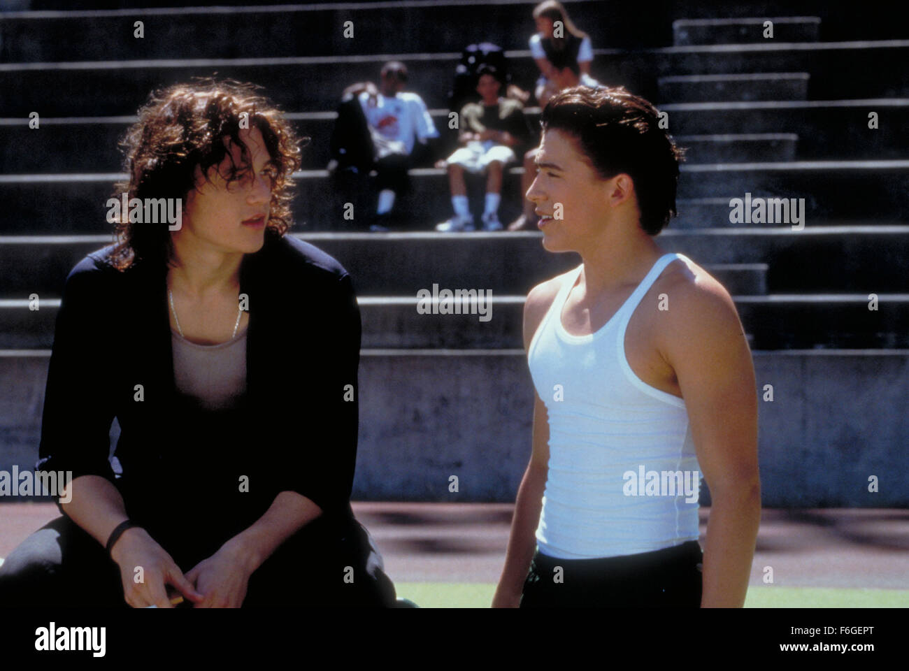 RELEASED: Mar 31 1999 TITLE: 10 Things I Hate About You. STUDIO: Buena Vista Pictures PLOT: A remake of the classic Shakespare playThe Taming of the Shrew., set in a modern day highschool. PICTURED: HEATH LEDGER Stock Photo