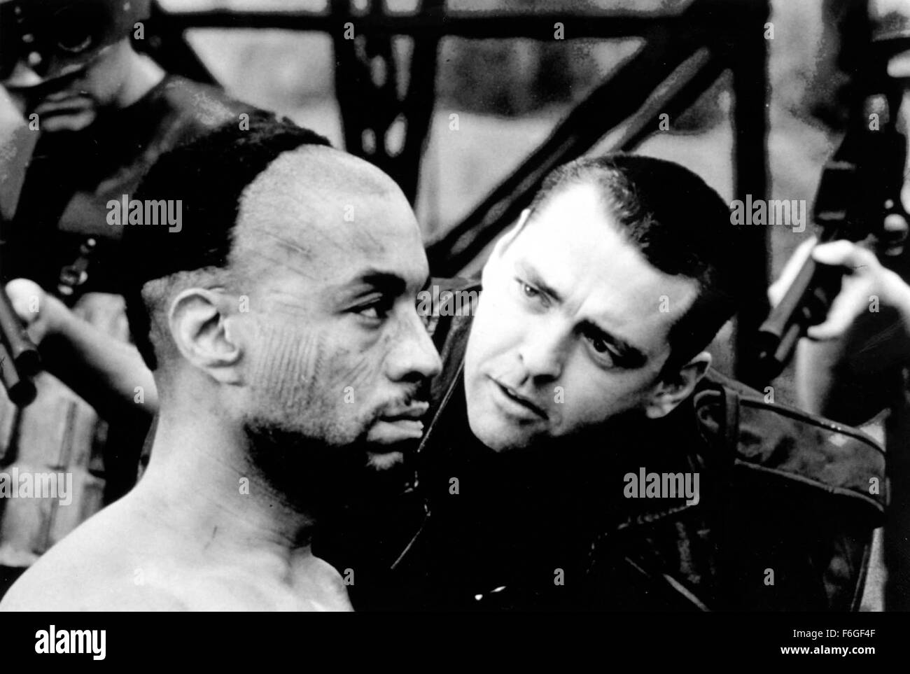 Jan 21, 2000; Los Angeles, CA, USA; Harry Lennix (L), with Angus MacFayden in scene from 1999 movie 'Titus' directed by Julie Taymor. Stock Photo