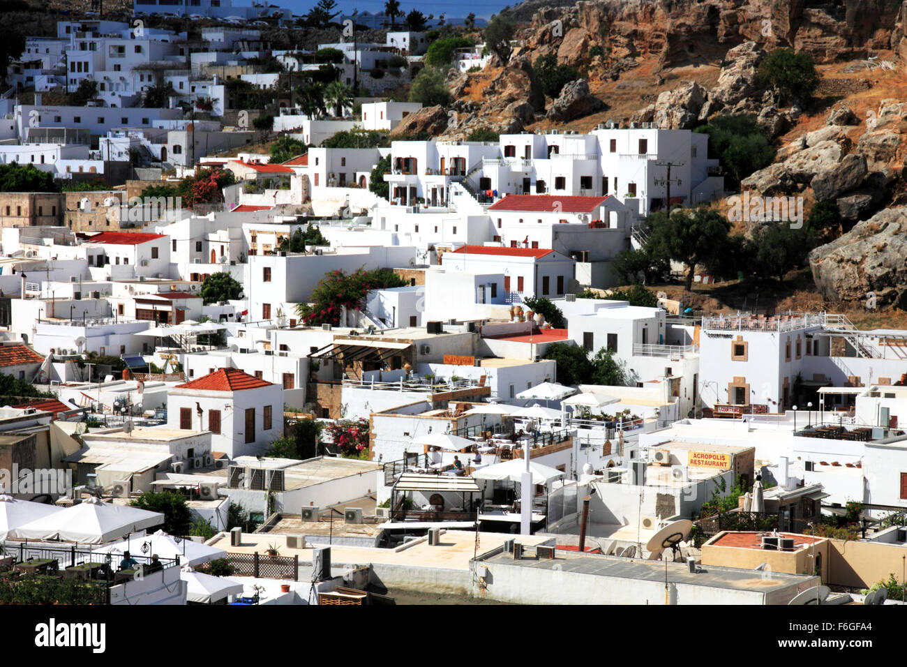 Lindos Rhodes Locals Lindos town rhodes hi-res stock photography and images - Alamy