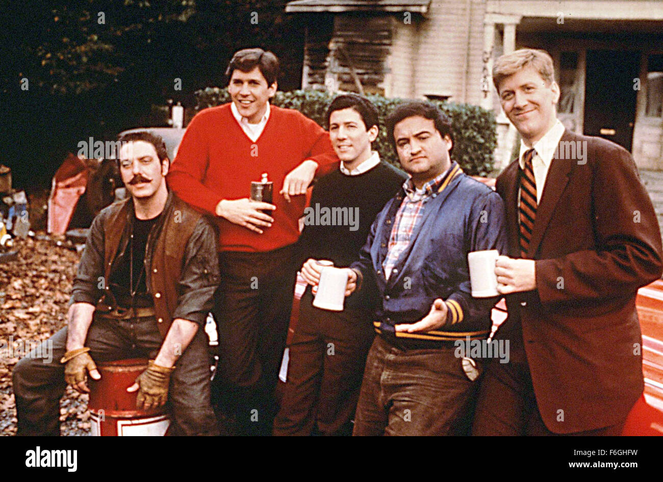 RELEASE DATE: July 28, 1978   MOVIE TITLE: Animal House   STUDIO: Universal Pictures   PLOT: Faber College has one frat house so disreputable it will take anyone. It has a second one full of white, anglo-saxon, rich young men who are so sanctimonious no one can stand them except Dean Wormer. The dean enlists the help of the second frat to get the boys of Delta House off campus. The dean's plan comes into play just before the homecoming parade to end all parades for all time. Directed by John Landis.   PICTURED: BRUCE MCGILL as Daniel Simpson Day, TIM MATHESON as Eric Stratton, PETER RIEGERT as Stock Photo