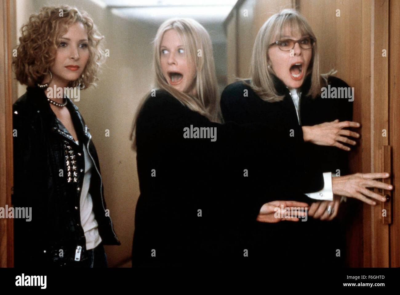 Feb 17, 2000; Hollywood, CA, USA; LISA KUDROV, MEG RYAN and DIANE KEATON star in 'Hanging Up', a comedy about three sisters and their grumpy father directed by Diane Keaton. Stock Photo