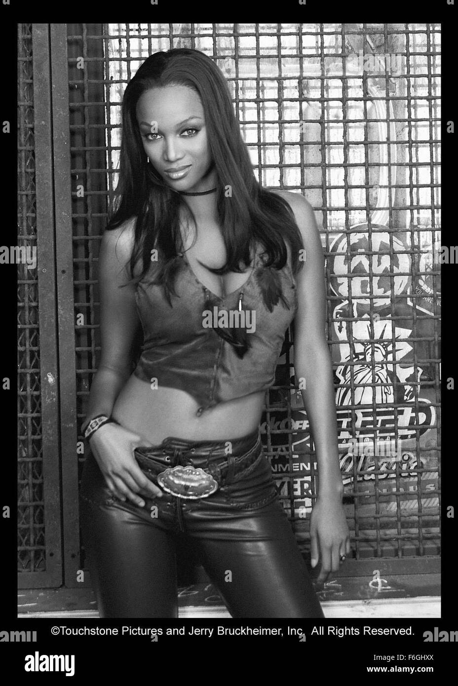 RELEASE DATE: August 04, 2000.   MOVIE TITLE: Coyote Ugly.   STUDIO: Touhcstone Pictures.   DIRECTOR: David McNally.   PLOT: Aspiring songwriter Violet Sanford, after getting a job at a women-run NYC bar that teases its male patrons, comes out of her shell.   PICTURED: Tyra Banks as Zoe   (Credit Image: c  Touchstone Pictures/Entertainment Pictures) Stock Photo