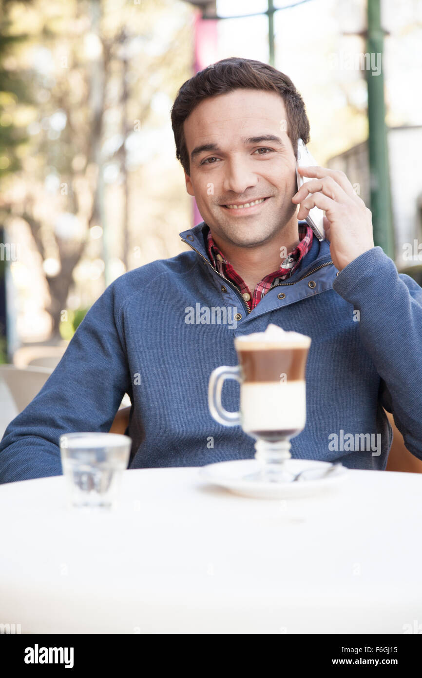 Man talking by phone Stock Photo