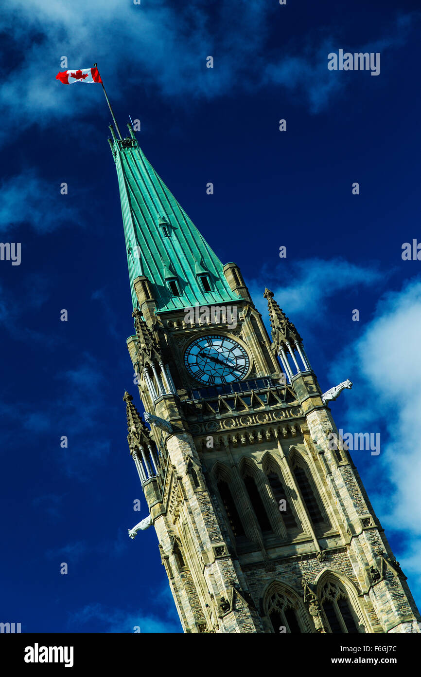 Canadian Parliament Ottawa Ontario Canada Peace Tower Stock Photo