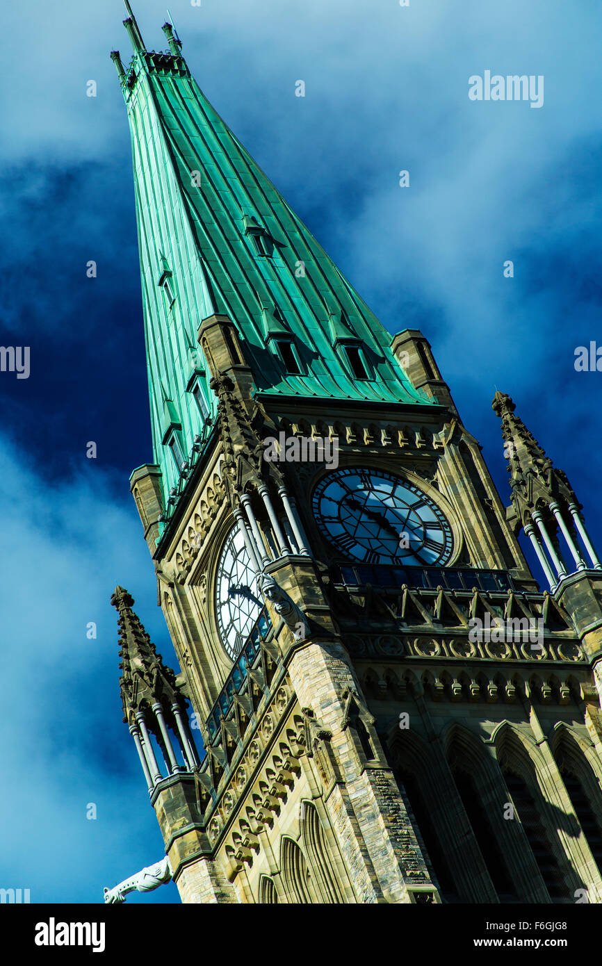Canadian Parliament Ottawa Ontario Canada Peace Tower Stock Photo