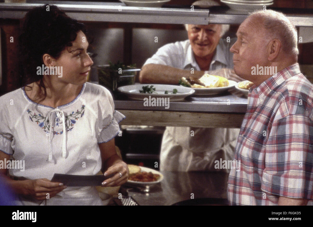 Apr 07, 2000; Chicago, IL, USA; (L-R): Actress MINNIE DRIVER stars as Grace Briggs, ROBERT LOGGIA as Angelo and CARROLL O'CONNOR as Marty in the Bonnie Hunt directed romantic comedy/drama, 'Return to Me.' Stock Photo