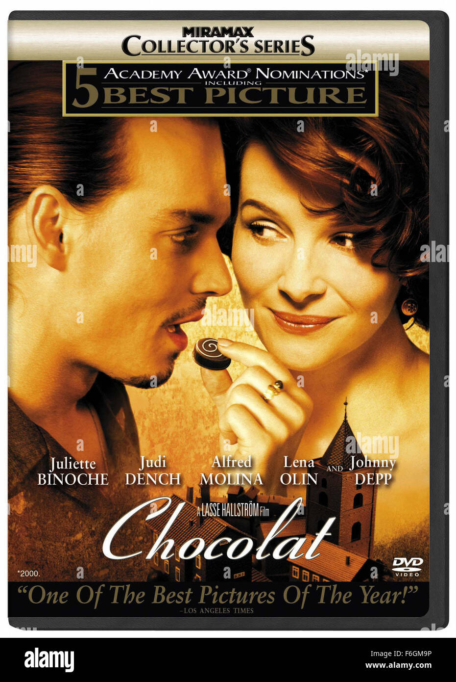 Dec 15, 2000; Los Angeles, CA, USA; Actor JOHNNY DEPP stars as Roux and JULIETTE BINOCHE as Vianne Rocher in the Miramax Film's romantic comedy, 'Chocolat.' Stock Photo