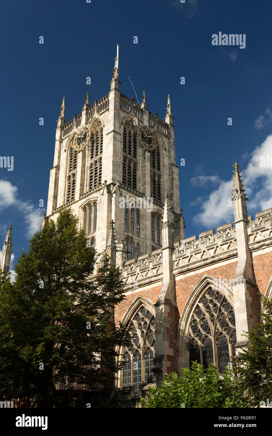 UK, England, Yorkshire, Hull, South Church Side, Holy Trinity Church tower Stock Photo