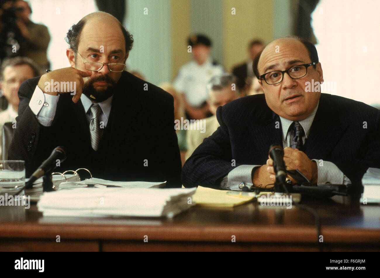 Jun 01, 2001; Boston , MA, USA; Actor RICHARD SCHIFF as Walter Greenbaum and DANNY DEVITO as Max Fairbanks star in 'What's The Worst That Could Happen?' Stock Photo