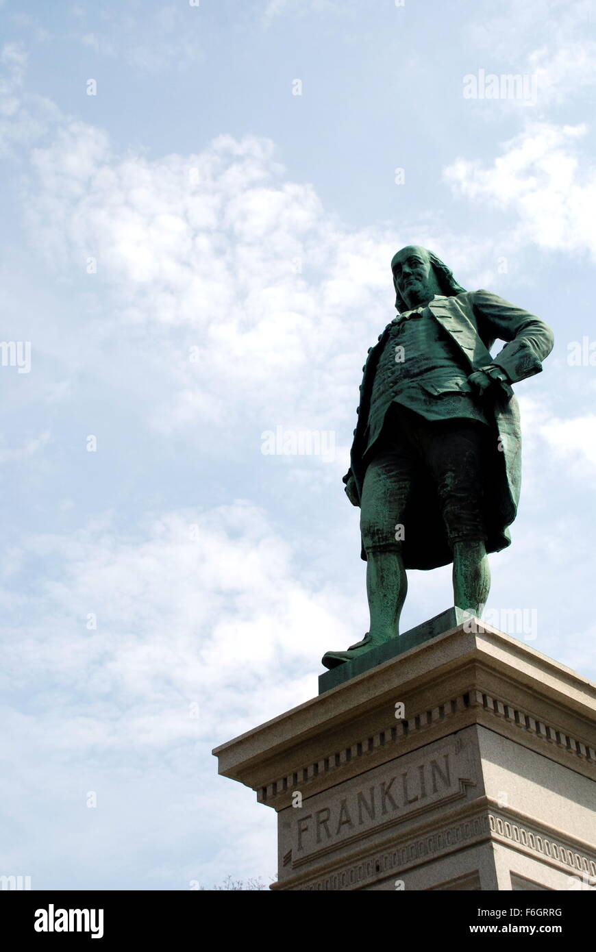 Benjamin Franklin Statue Stock Photo Alamy