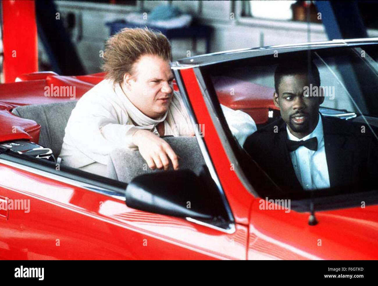 Jul 15, 2001; Hollywood, CA, USA; Actors CHRIS FARLEY and CHRIS ROCK stars in the Karate fighting comedy 'Beverly Hills Ninja,' directed by Dennis Dugan. Stock Photo
