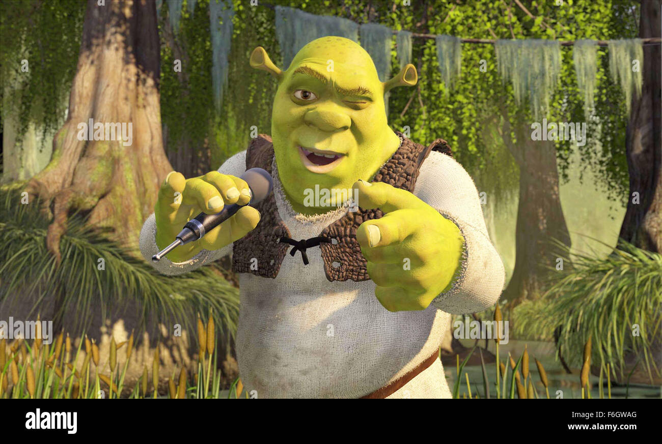 Aug 09, 2001; Hollywood, CA, USA; Scene from the animated, fantasy, family, comedy ''Shrek'' directed by Andrew Adamson and Vicky Jenson. Stock Photo