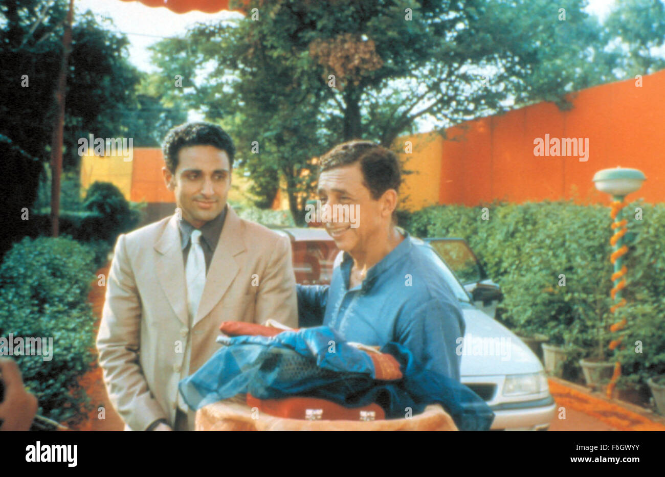 Aug 30, 2001; New Delhi, INDIA; PARVIN DABAS and NASEERUDDIN SHAH star as Hemant Rai and Lalit Verma in the romantic drama/comedy 'Monsoon Wedding' directed by Mira Nair. Stock Photo