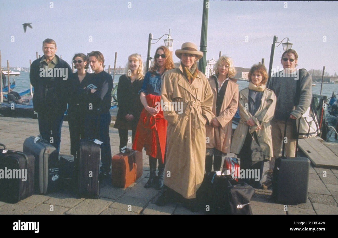 Sep 01, 2001; Venice ,ITALY;Actors PETER GANTZLER, SARA INDRIO JENSEN, LARS KAALUND, ANNETTE STOVEBAEK, ANN ELEONORA JORGENSON, KAREN-LISE MYNSTER, RIKKI WOLCK, ELSEBETH STEENTOFT AND ANDERS W. BERTHELSON star in 'Italian For Beginners.' Stock Photo