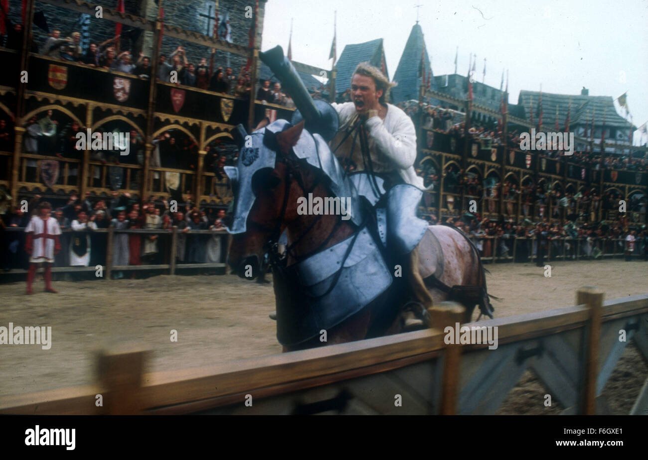 RELEASED Oct 11, 2001 - A KNIGHT'S TALE - From peasant to knight - one man can change his stars. Directed by Brian Helgeland. Shot in Prague, Czech Republic.   Actor HEATH LEDGER as Sir William Thatcher / Sir Ulrich von Lichtenstein of Gelderland in 'A Knight's Tale'. Stock Photo