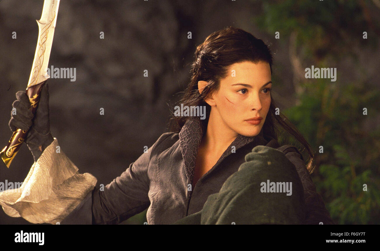 Oct 15, 2001; Hollywood, CA, USA; Actress LIV TYLER as elf Arwen Undomiel in New Line Cinema's 3 episode adventure/fantasy film 'Lord of The Rings.' Stock Photo