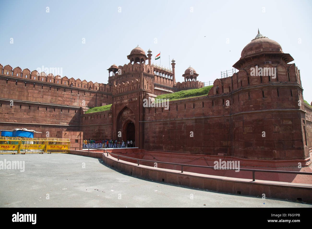 Red Fort in Delhi, Unesco world Heritage Site, the Red Fort is an iconic symbol of India, Delhi, India Stock Photo
