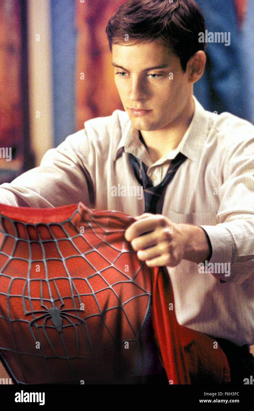 Apr 23, 2002; New York, NY, USA; TOBEY MAGUIRE in 2002 movie 'Spider-Man' directed by Sam Raimi. Stock Photo