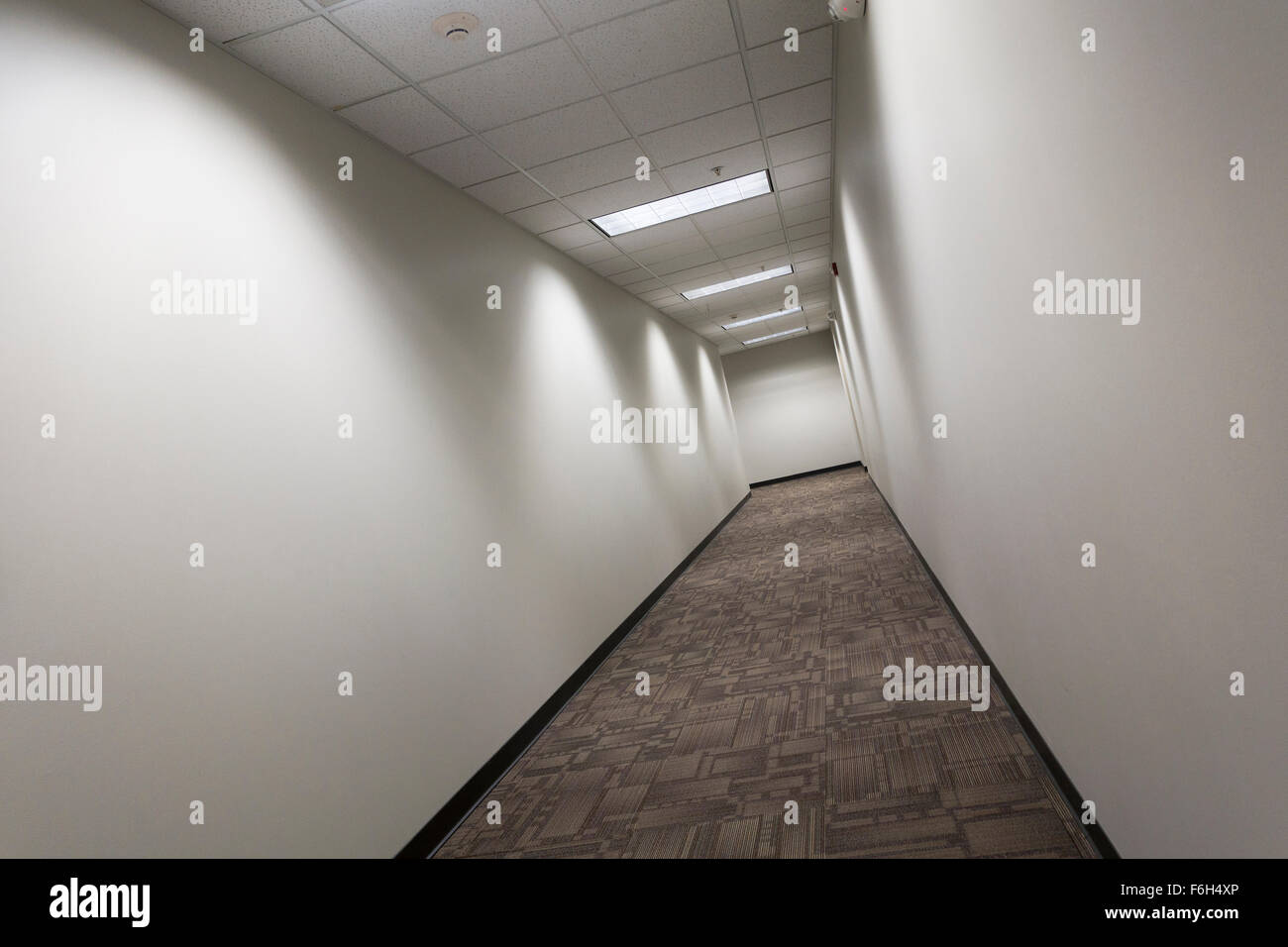 clean modern empty commercial hallway Stock Photo
