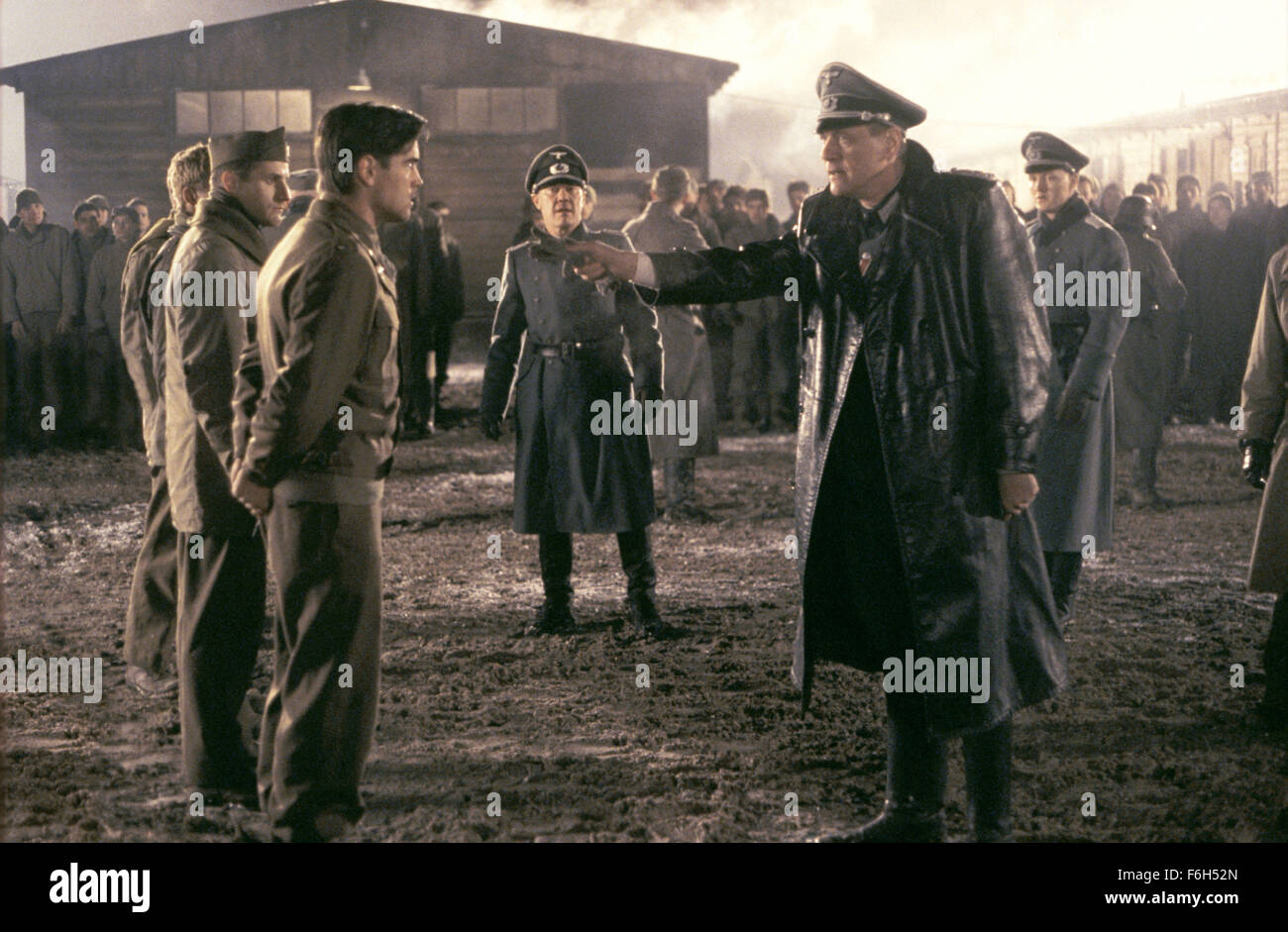 RELEASE DATE: Feb. 15, 2002. MOVIE TITLE: Hart's War. STUDIO: MGM. PLOT: A law student becomes a lieutenant during World War II, is captured and asked to defend a black prisoner of war falsely accused of murder. PICTURED: COLIN FARRELL stars as Lt. Thomas W. Hart and MARCEL IURES as Col. Werner Visser. Stock Photo