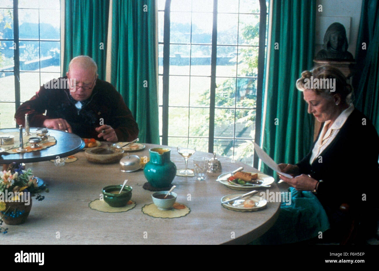 Apr 27, 2002; Hollywood, CA, USA; ALBERT FINNEY as Winston Churchill and VANESSA REDGRAVE as Clemmie Churchill in the drama ''The Gathering Storm'' directed by Richard Loncraine. Stock Photo