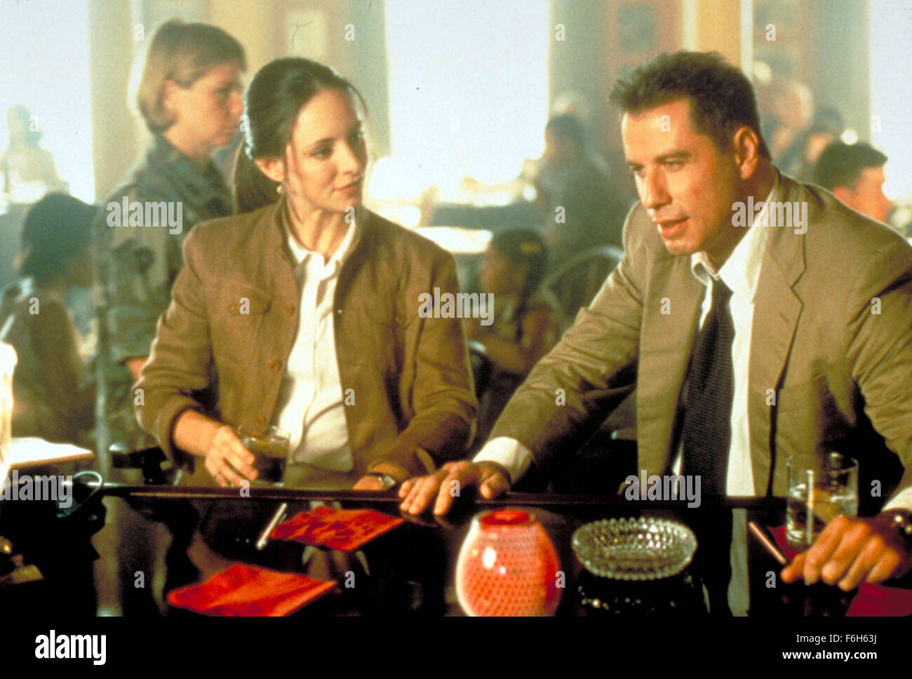 Jan 28, 2002; Hollywood, CA, USA; Actress MADELEINE STOWE as Warrant Officer Sara Sunhill & JOHN TRAVOLTA as Warrant Officer Paul Brenner in 'The General's Daughter.'.  (Credit Image: ) Stock Photo