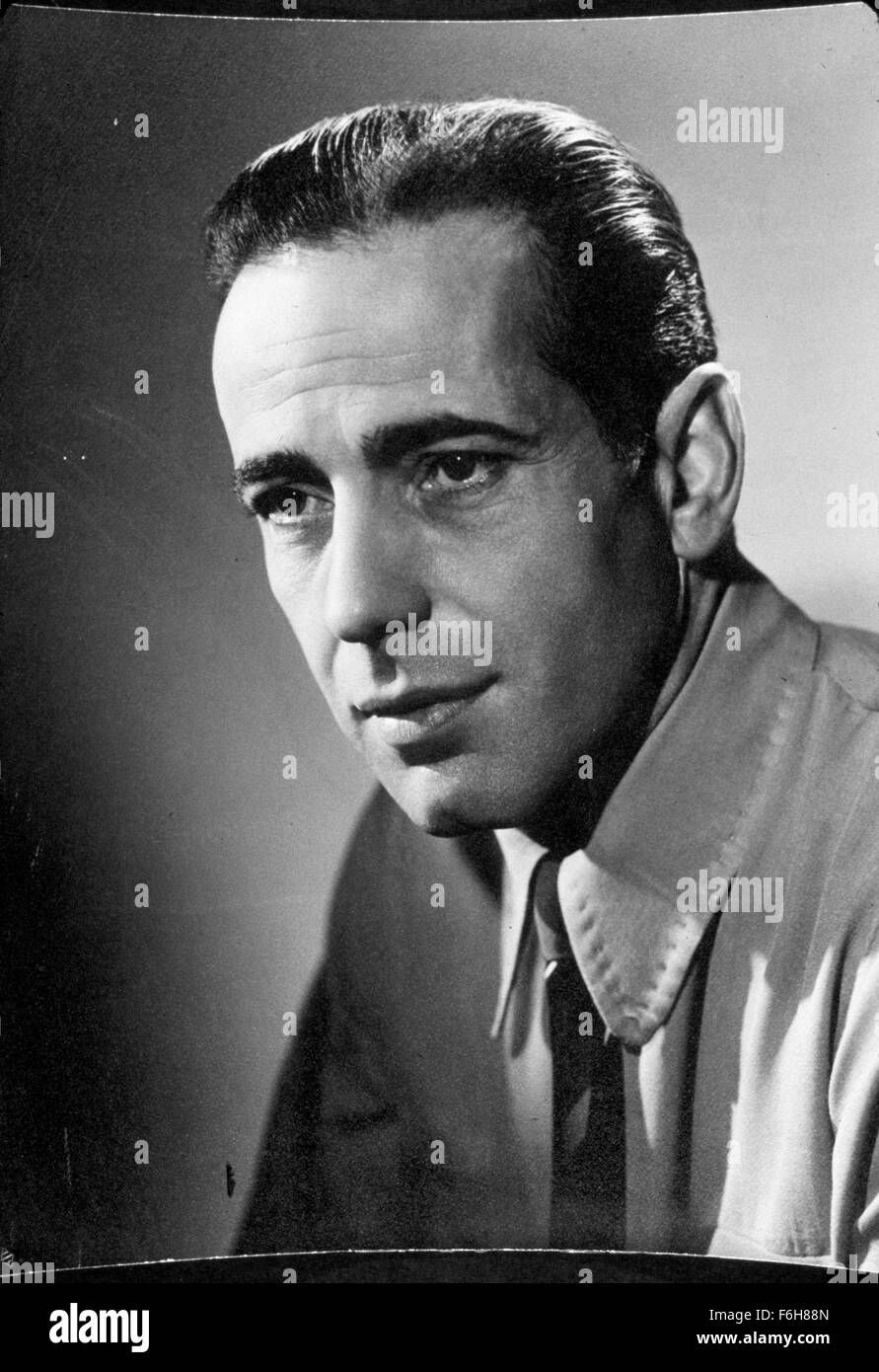 1941, Film Title: MALTESE FALCON, Director: JOHN HUSTON, Studio: WARNER, Pictured: HUMPHREY BOGART, HAIR - SLICKED, SHIRT, TIE, HEAD SHOT, PORTRAIT. (Credit Image: SNAP) Stock Photo