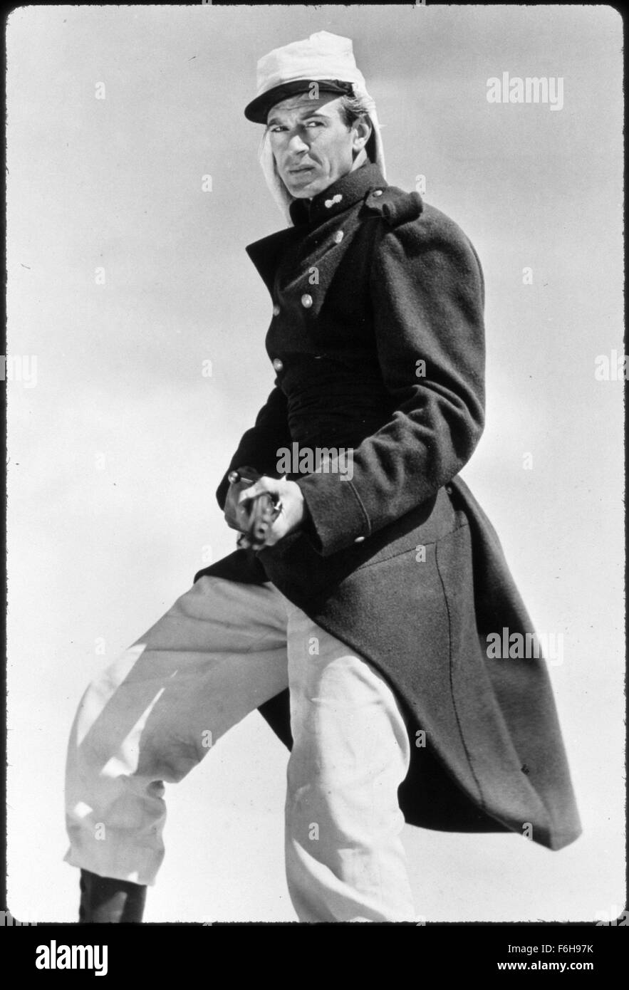 1939, Film Title: BEAU GESTE, Director: WILLIAM WELLMAN, Studio: PARAMOUNT, Pictured: CLOTHING, GARY COOPER, FOREIGN LEGION UNIFORM, RIFLE, WEAPONS. (Credit Image: SNAP) Stock Photo