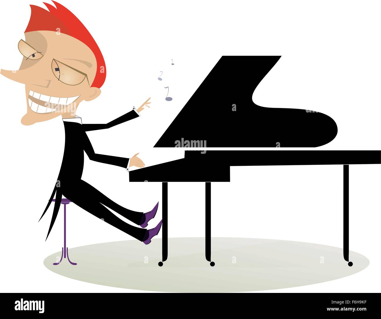 Pianist is playing music with inspiration Stock Vector Image & Art - Alamy