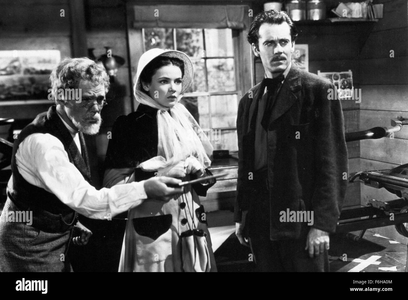 1940, Film Title: RETURN OF FRANK JAMES, Director: FRITZ LANG, Studio: FOX, Pictured: HENRY FONDA, HENRY HULL, FRITZ LANG. (Credit Image: SNAP) Stock Photo