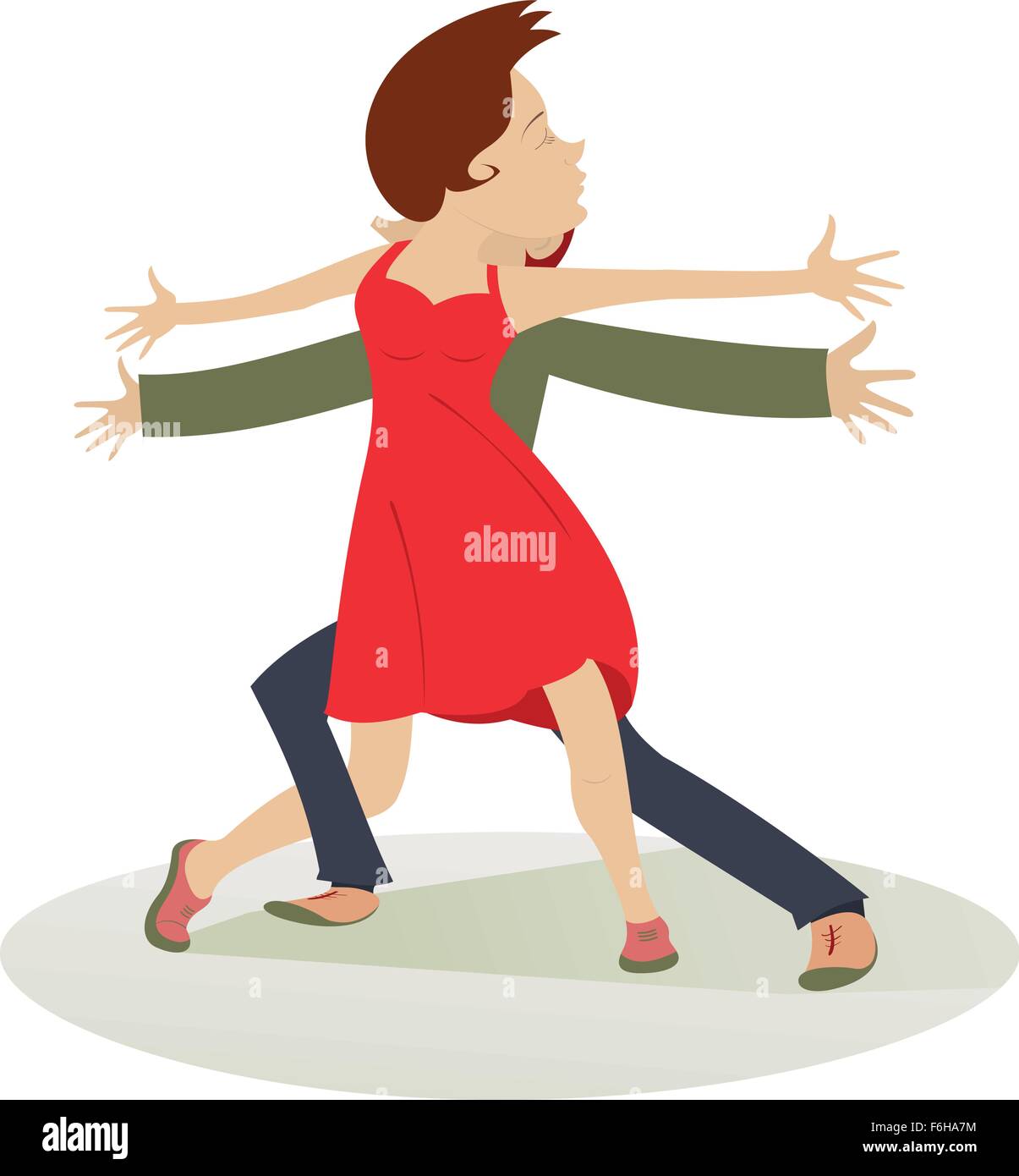 Dancing man and woman Stock Vector Image & Art - Alamy