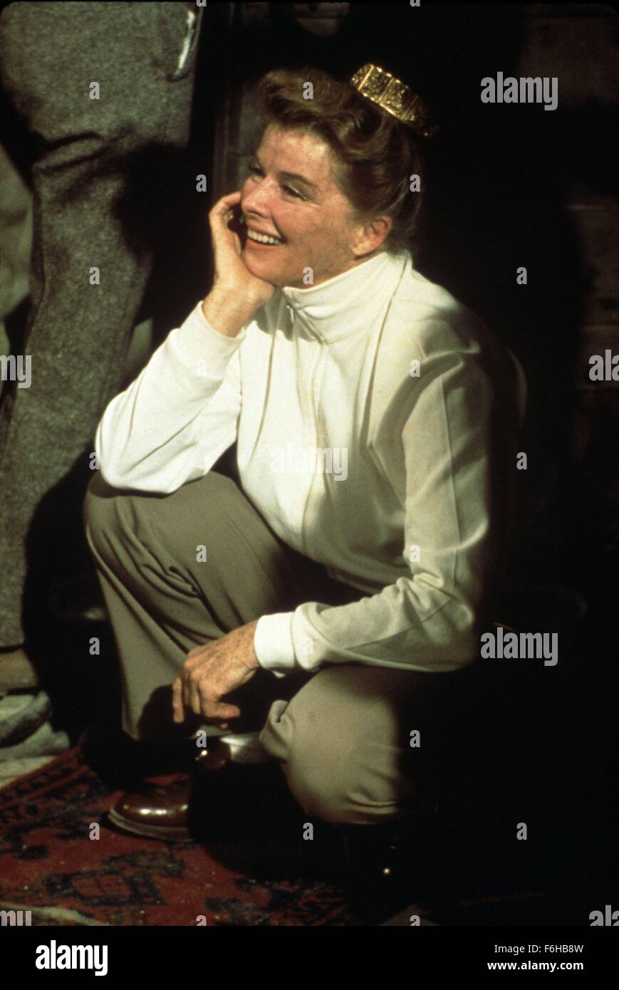 1968, Film Title: LION IN WINTER, Director: ANTHONY HARVEY, Studio: AVCO EMBASSY, Pictured: PORTRAIT, KATHARINE HEPBURN, BEHIND THE SCENES, TIARA. (Credit Image: SNAP) Stock Photo